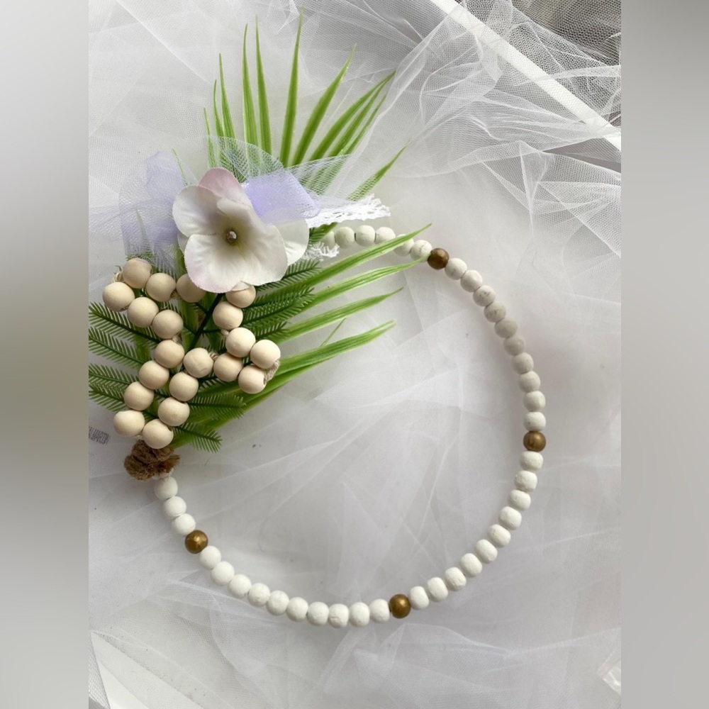 ✨ MADE TO ORDER | Hand-Painted Wood Bead Easter Rosary Wreath | 1-Week Lead Time